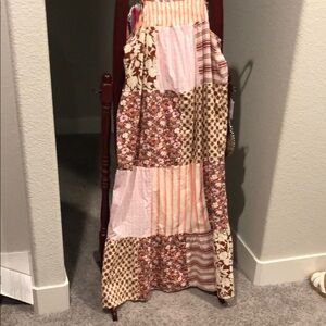 Floral Patchwork Maxi Skirt